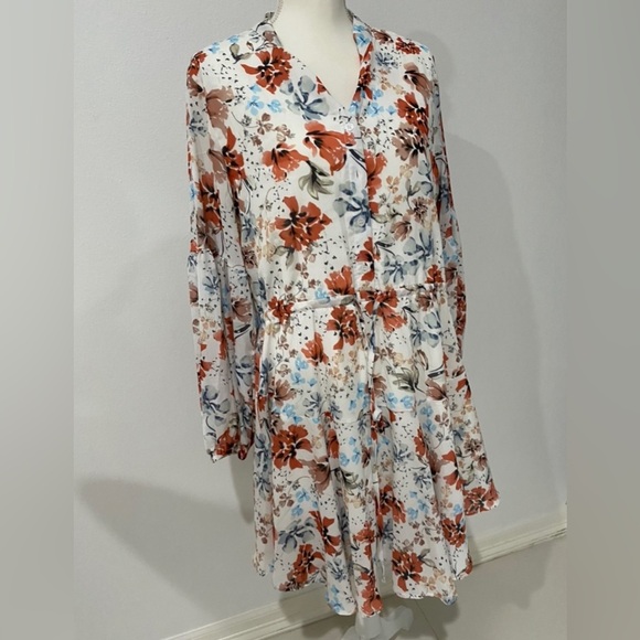 CLARISBELLE 🌺FLORAL PRINT DRESS🌺 L - Picture 4 of 5